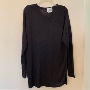 Eileen Fisher size medium to large gray knit tunic